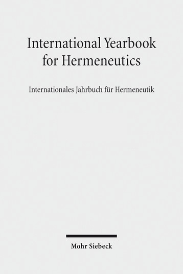 Titel des International Yearbook of Hermeneutics