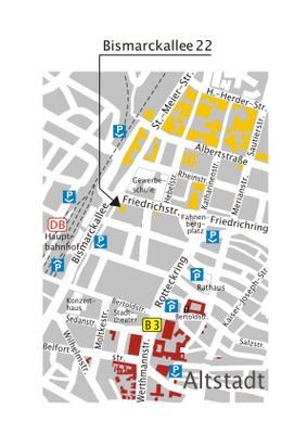 Lageplan der Bismarckallee 22